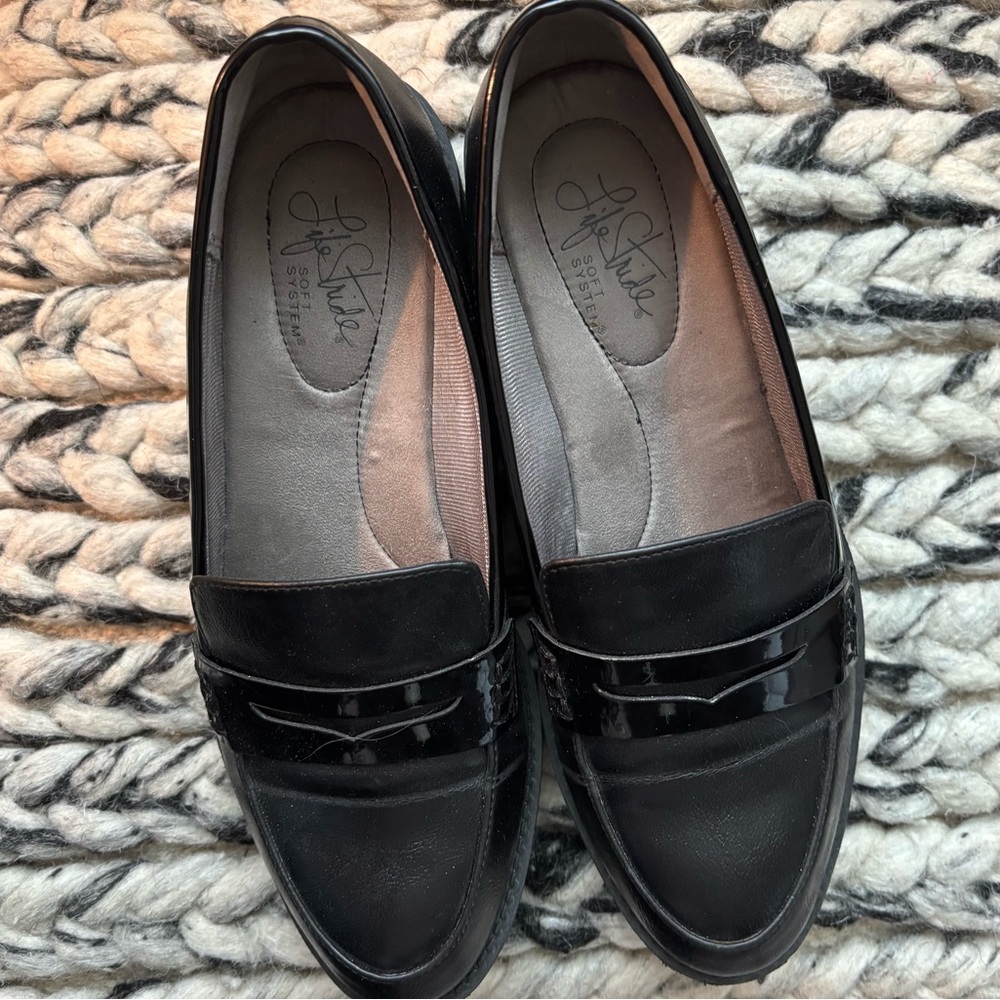 LifeStride Black Loafers